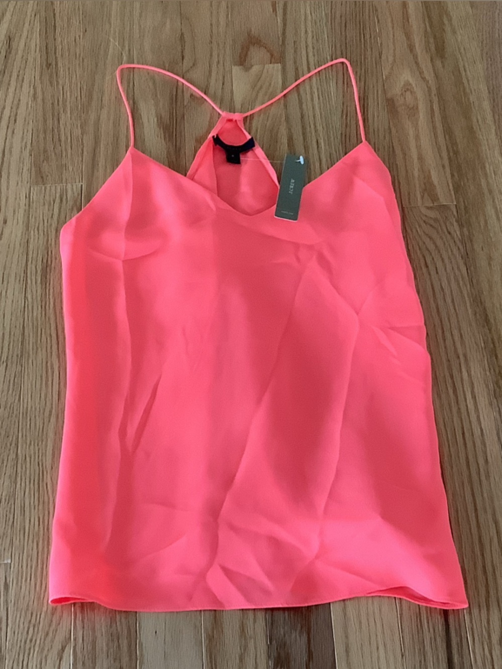 J. Crew Neon Coral Spaghetti-Strap Cami